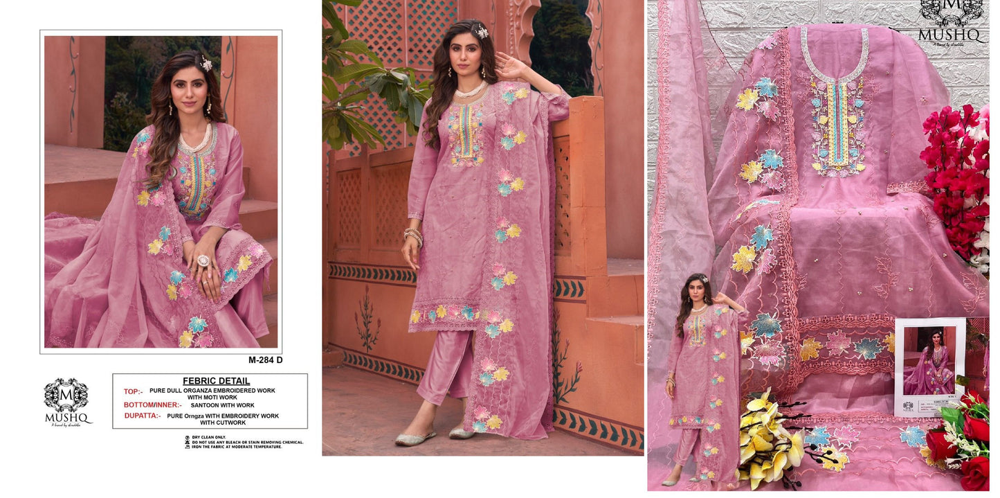 284D Mushq Pakistani Salwar Suits