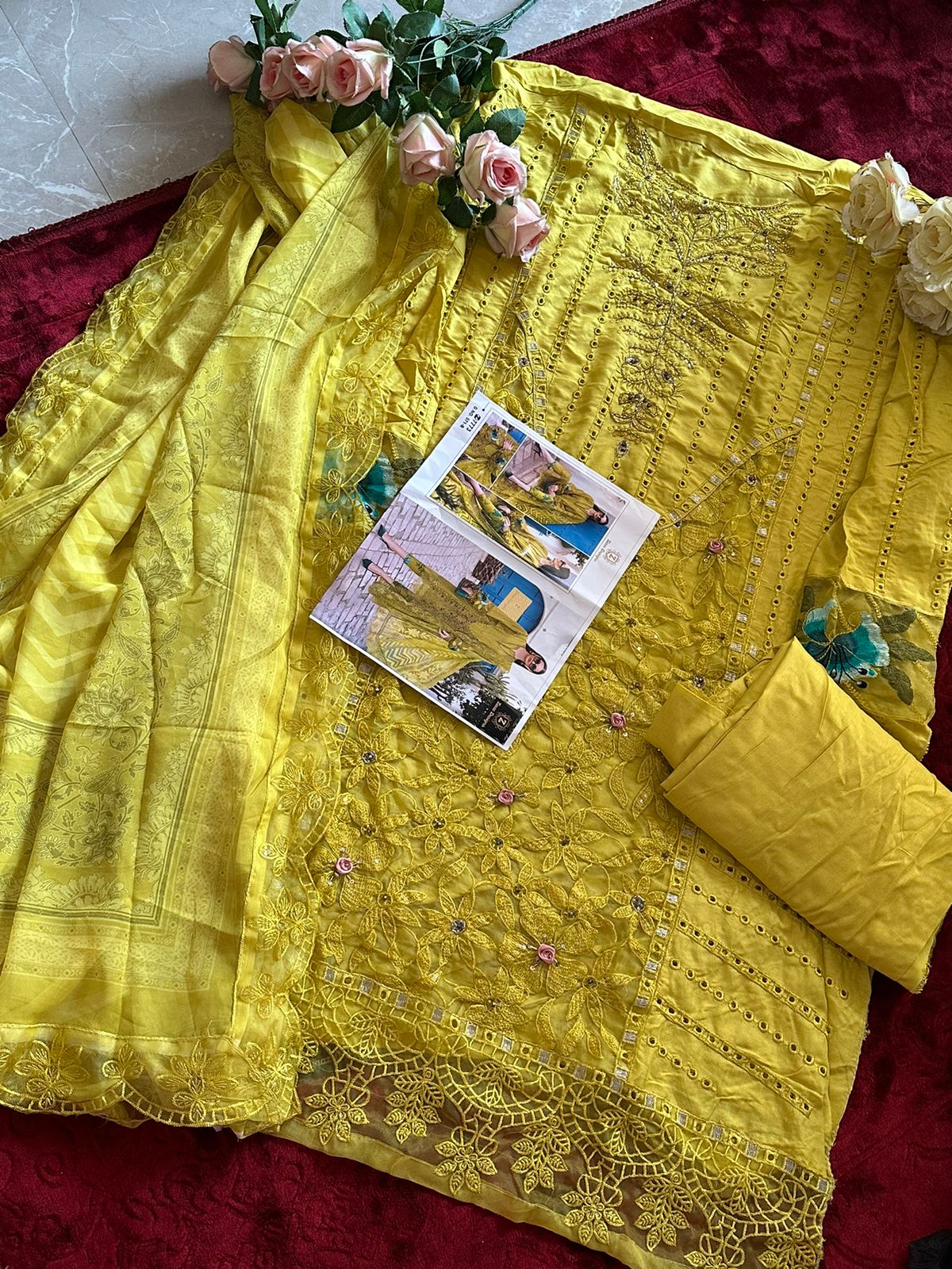 571B Ziaaz Designs Embroidered Pakistani Salwar Suits