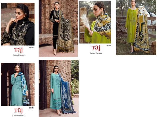 572 Taj Creations Embroidery Pakistani Salwar Suits