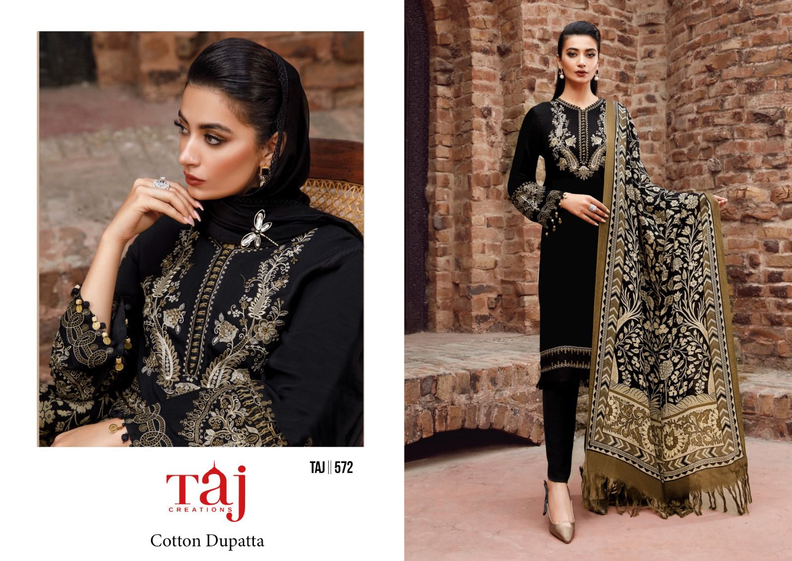 572 Taj Creations Embroidery Pakistani Salwar Suits