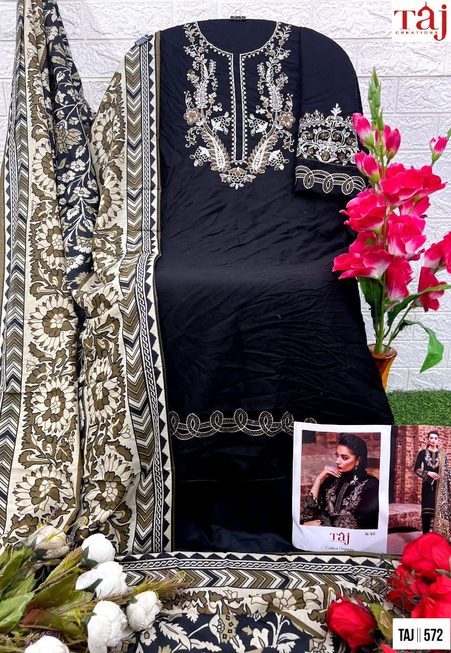 572 Taj Creations Embroidery Pakistani Salwar Suits