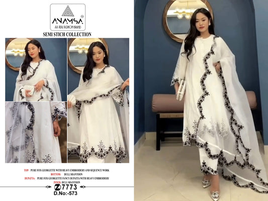 573 Anamsa Embroidered Pakistani Salwar Suits