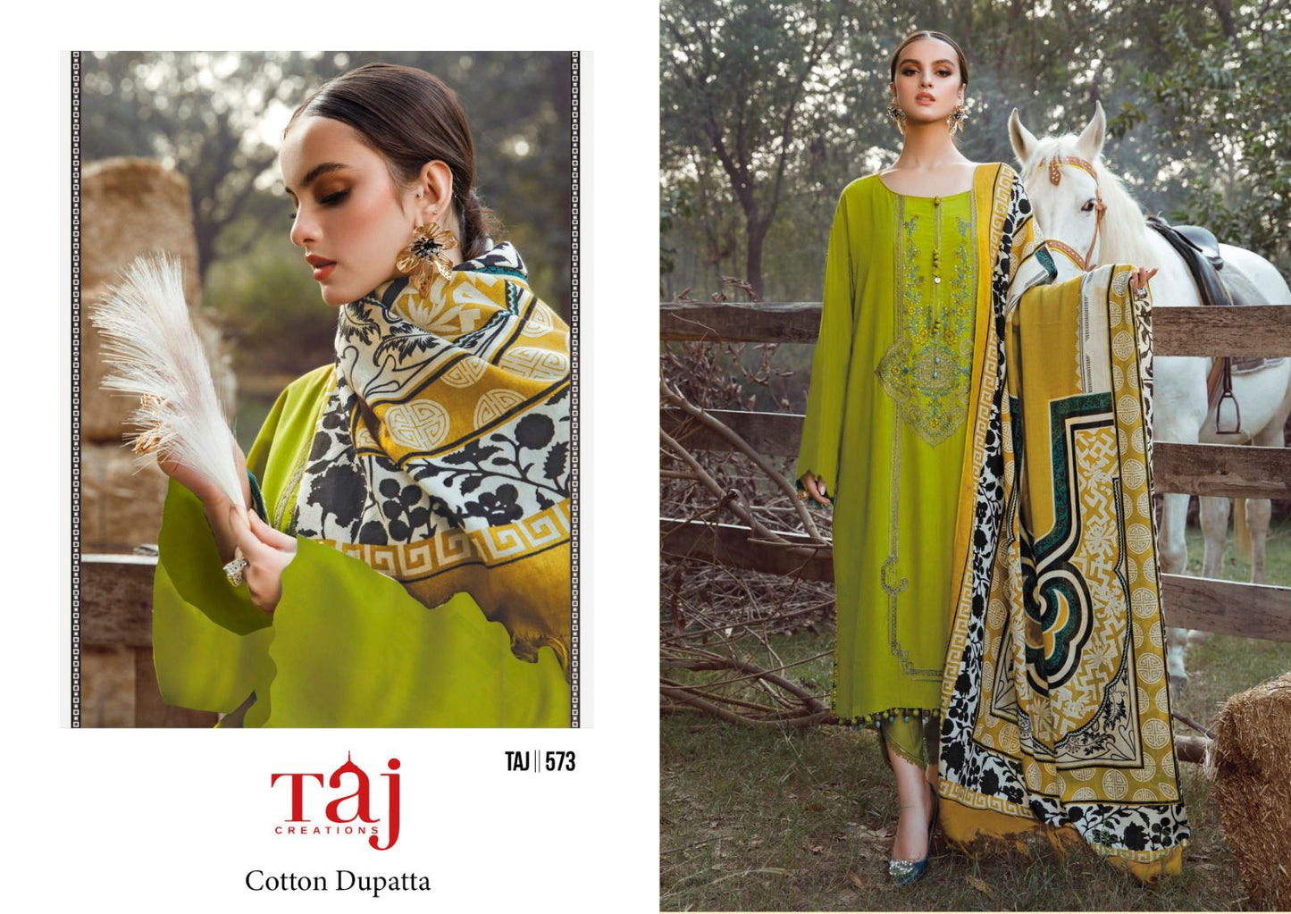 573 Taj Creations Embroidery Pakistani Salwar Suits