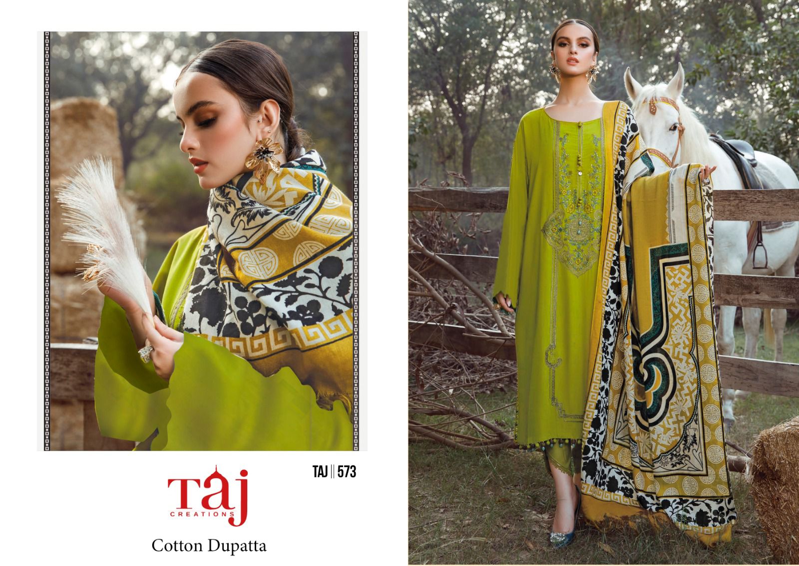 573 Taj Creations Embroidery Pakistani Salwar Suits