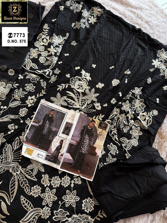 575 Black Ziaaz Designs Rayon Pakistani Salwar Suits