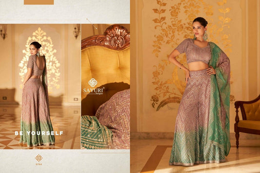 5764 Laskara Sayuri Georgette Crop Top Plazzo Set