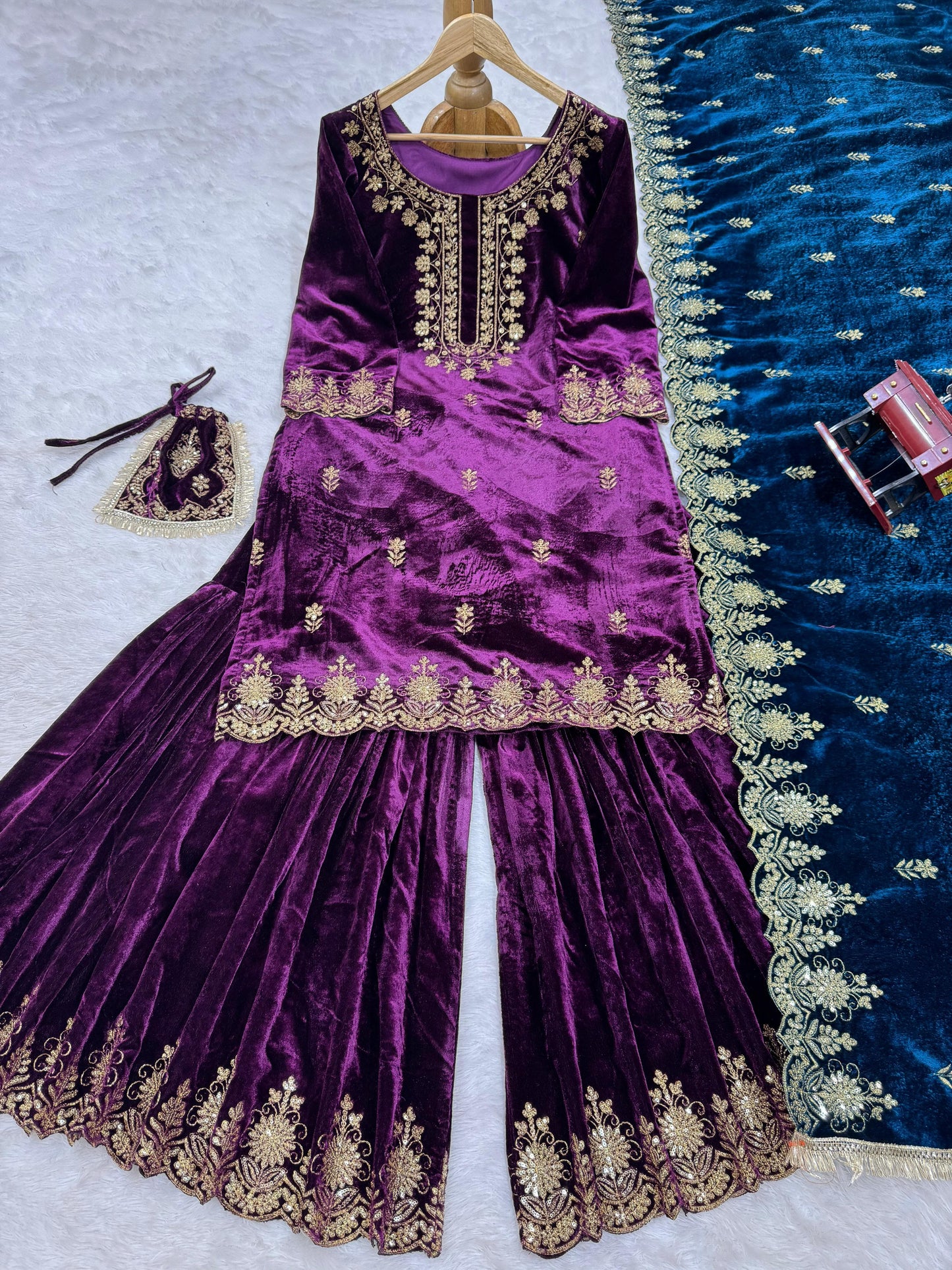5778 Wine Aarohi Velvet Readymade Suits
