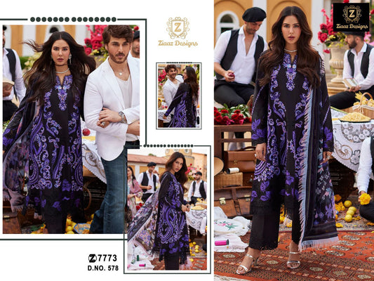 578 Ziaaz Designs Rayon Pakistani Salwar Suits