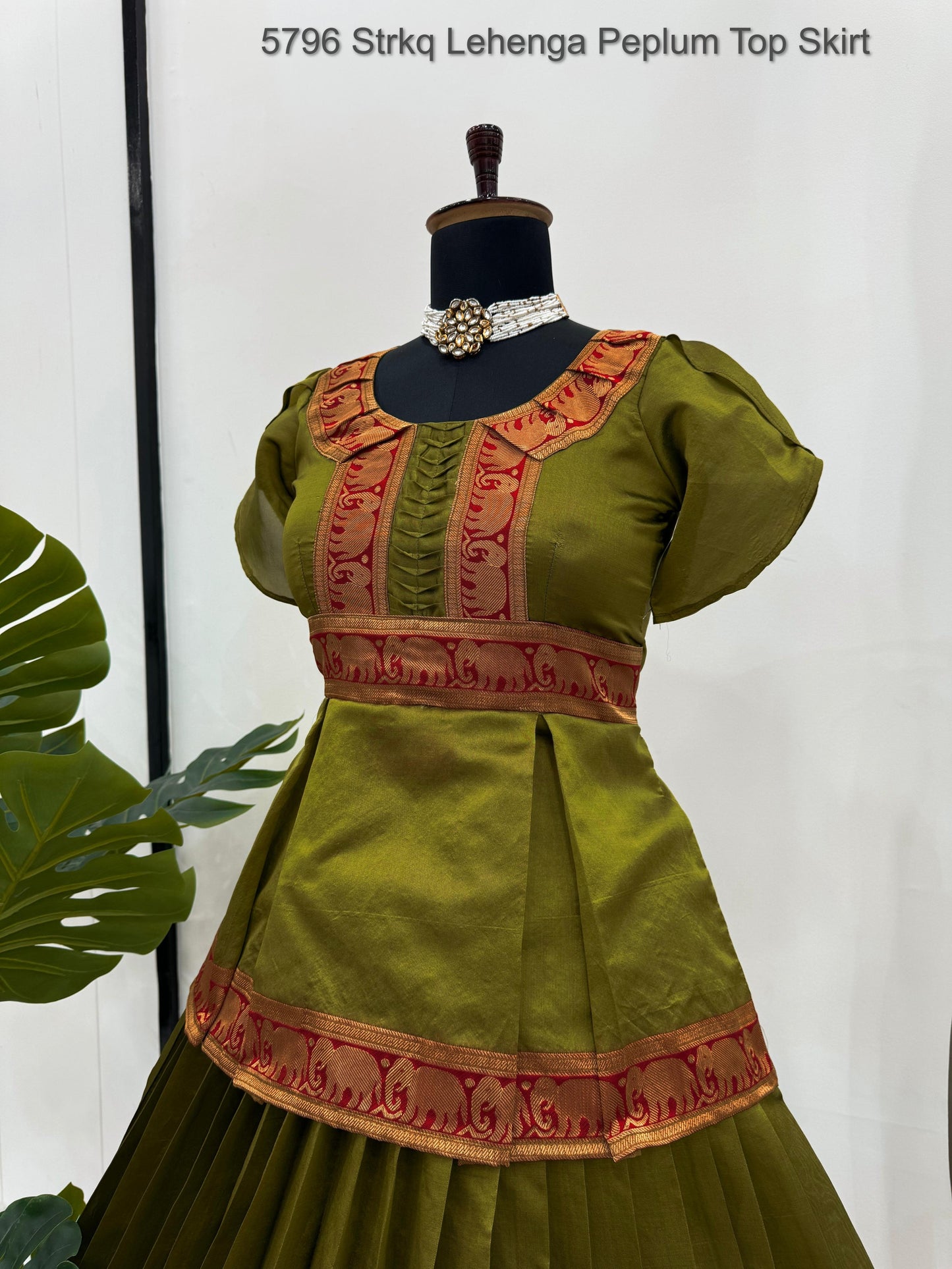 5796 Strkq Lehenga Peplum Top Skirt