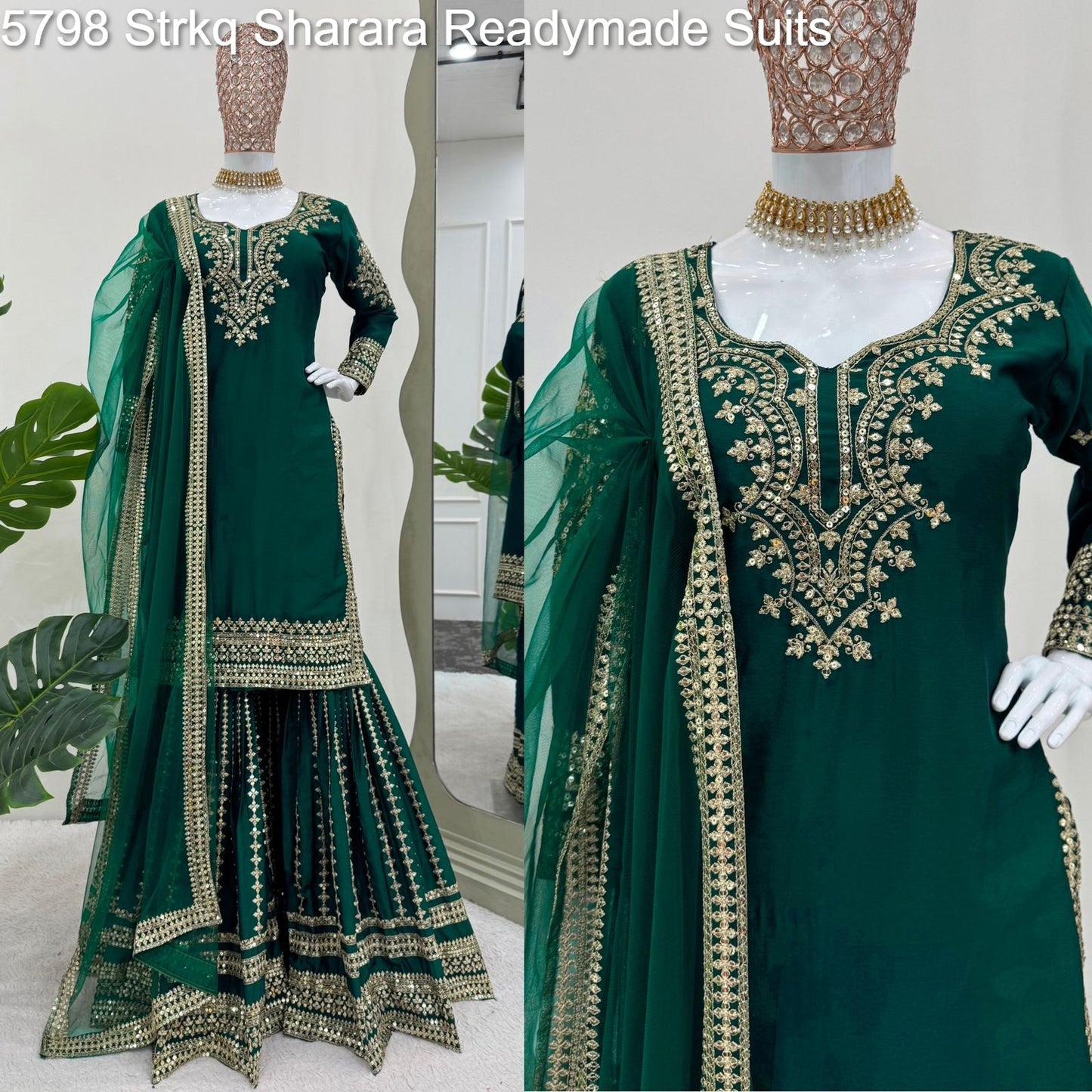 5798 Strkq Sharara Readymade Suits