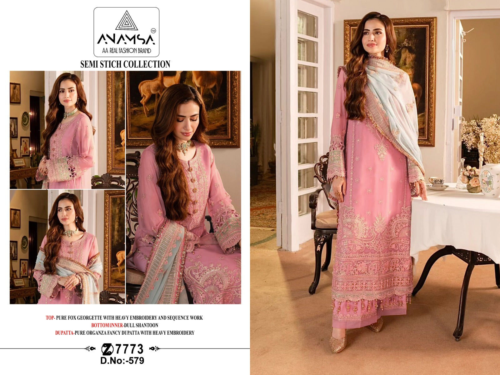 579 Anamsa Georgette Pakistani Salwar Suits
