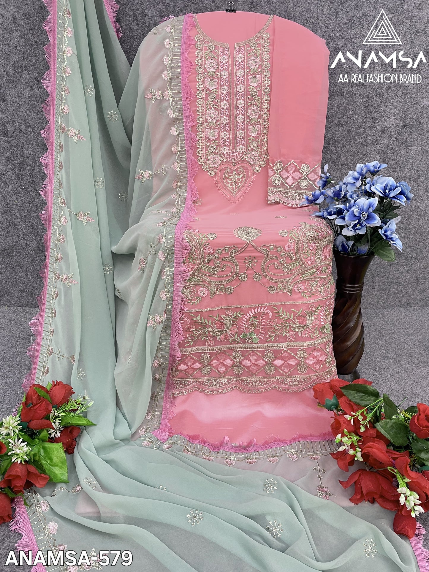 579 Anamsa Georgette Pakistani Salwar Suits