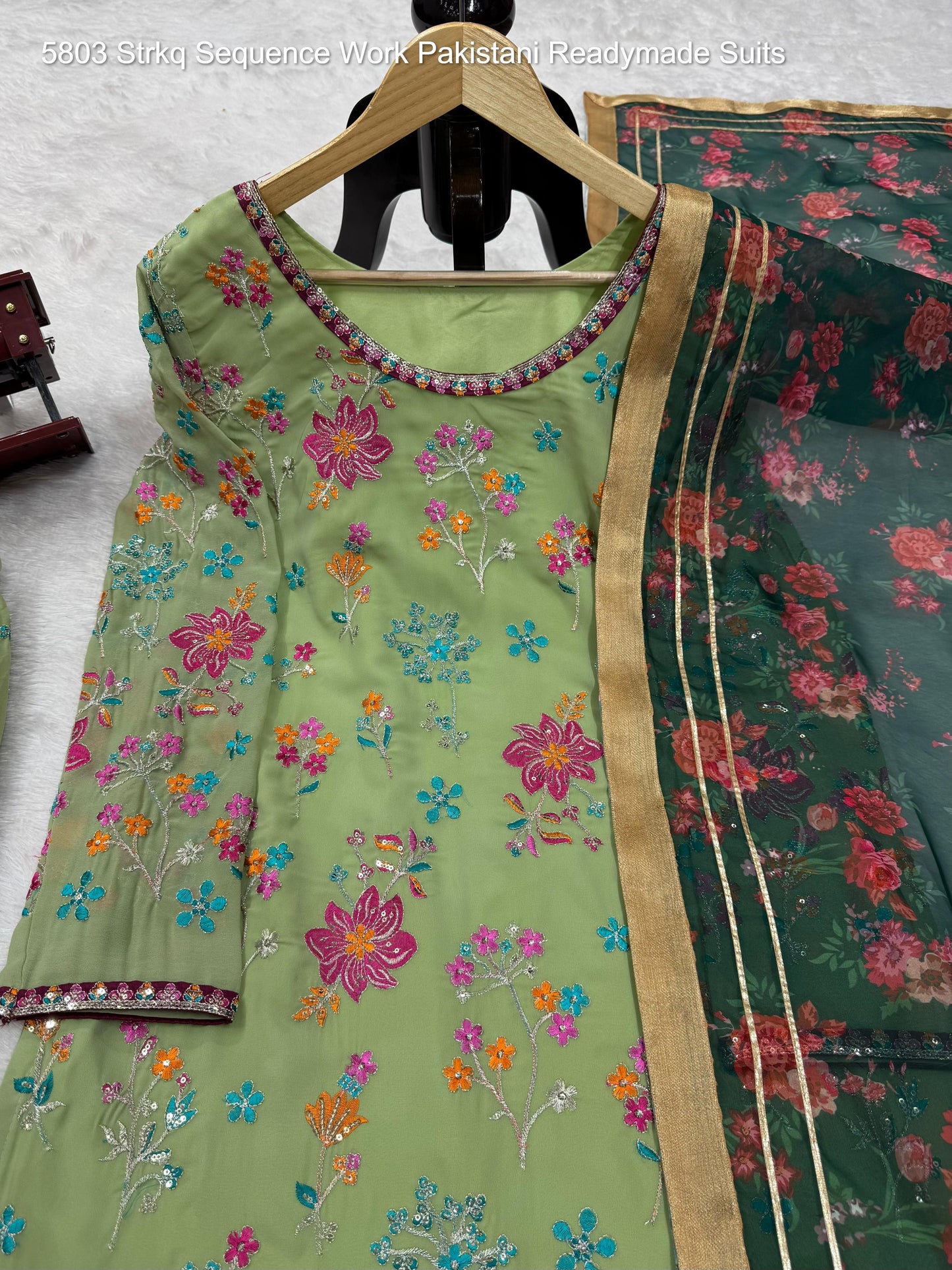 5803 Strkq Sequence Work Pakistani Readymade Suits