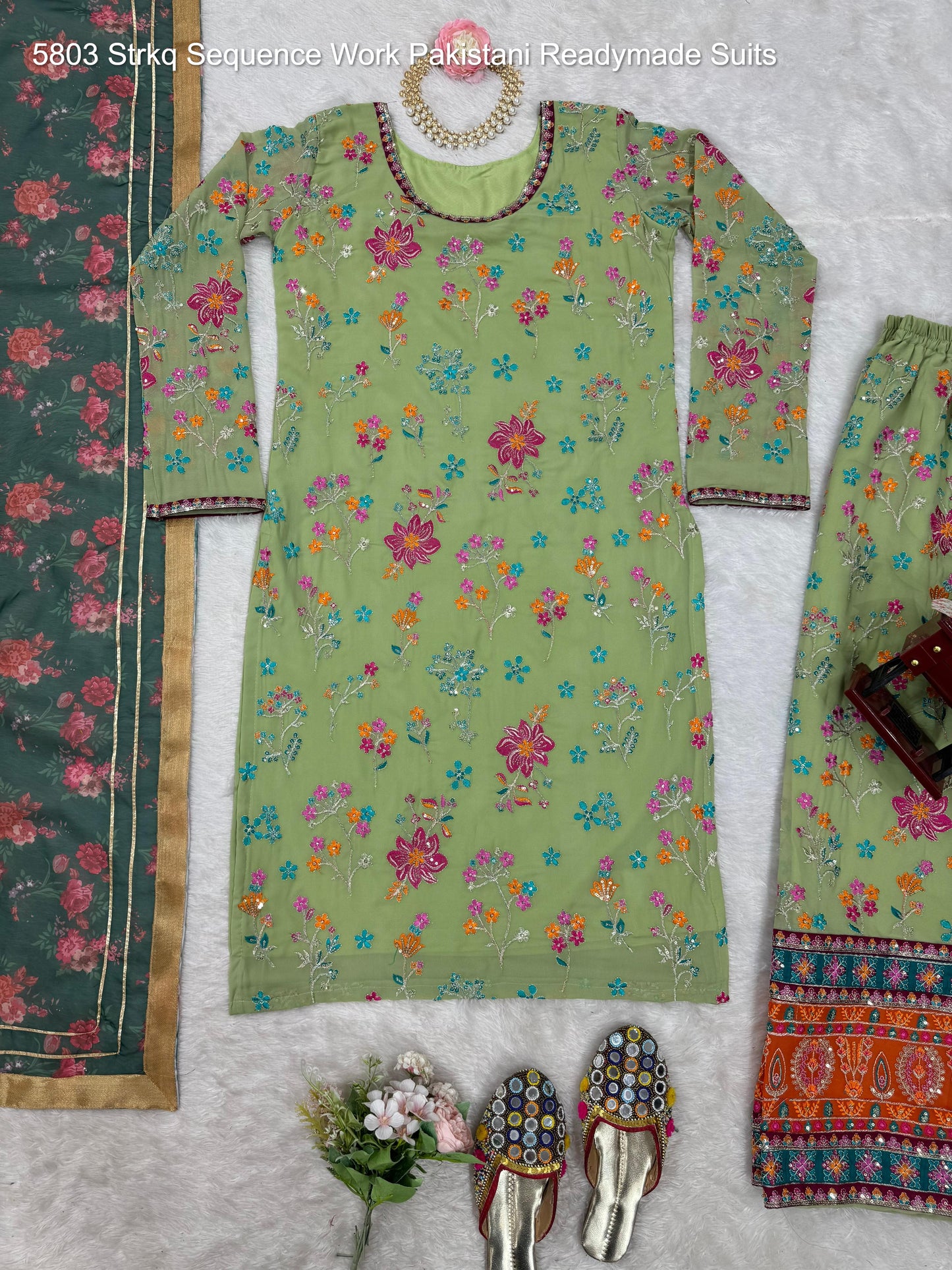5803 Strkq Sequence Work Pakistani Readymade Suits