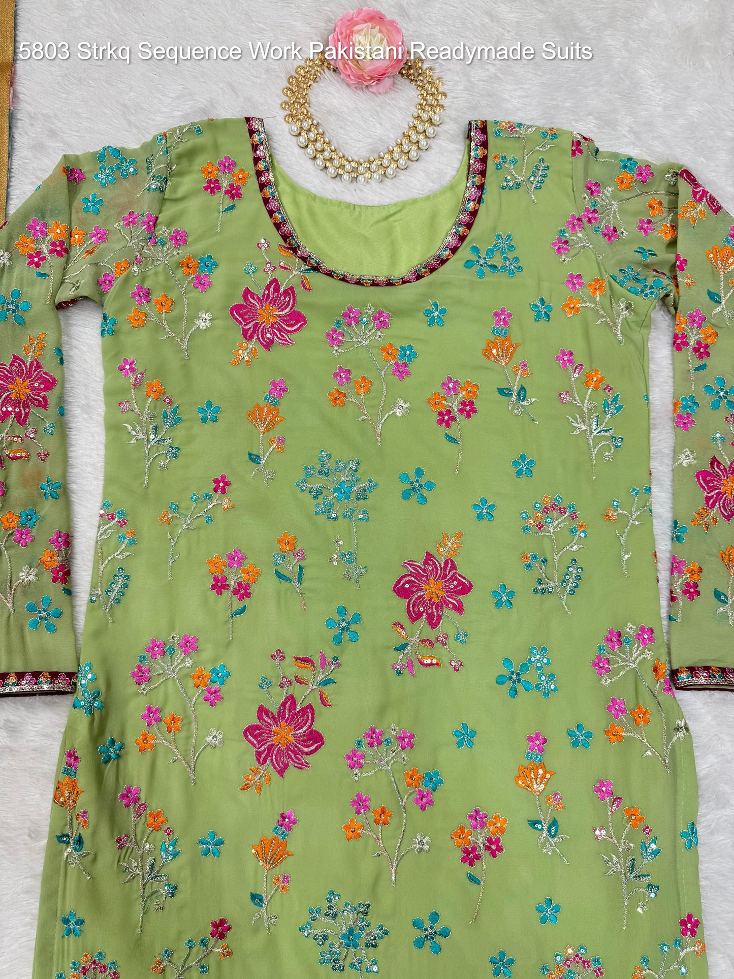 5803 Strkq Sequence Work Pakistani Readymade Suits