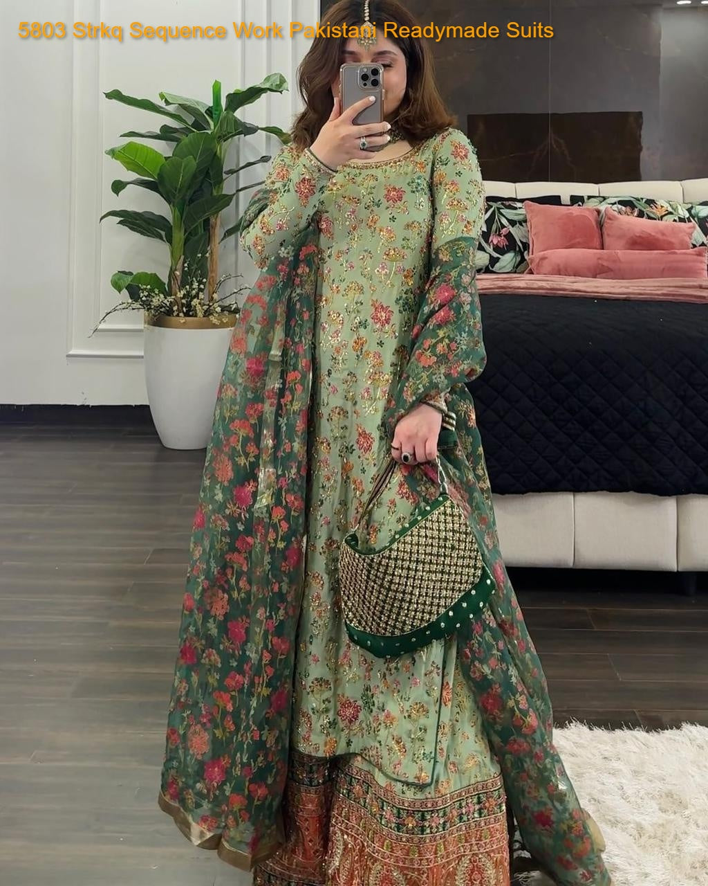 5803 Strkq Sequence Work Pakistani Readymade Suits
