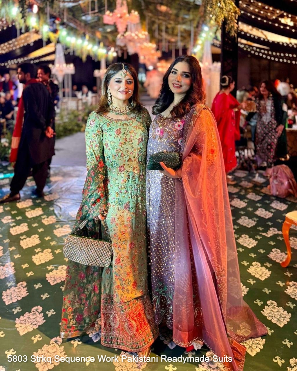5803 Strkq Sequence Work Pakistani Readymade Suits