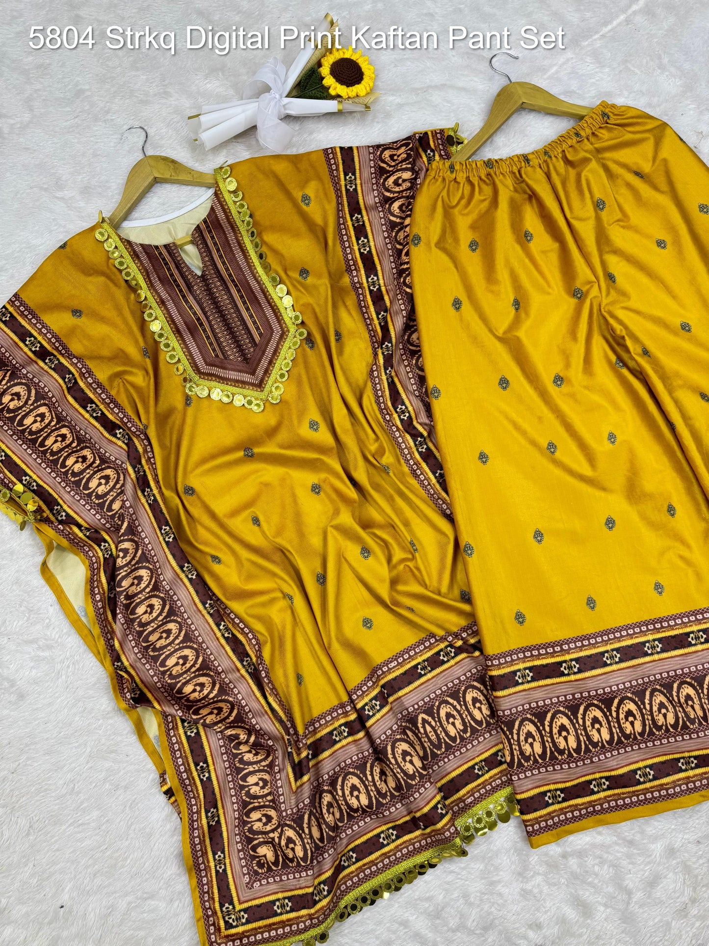 5804 Strkq Digital Print Kaftan Pant Set