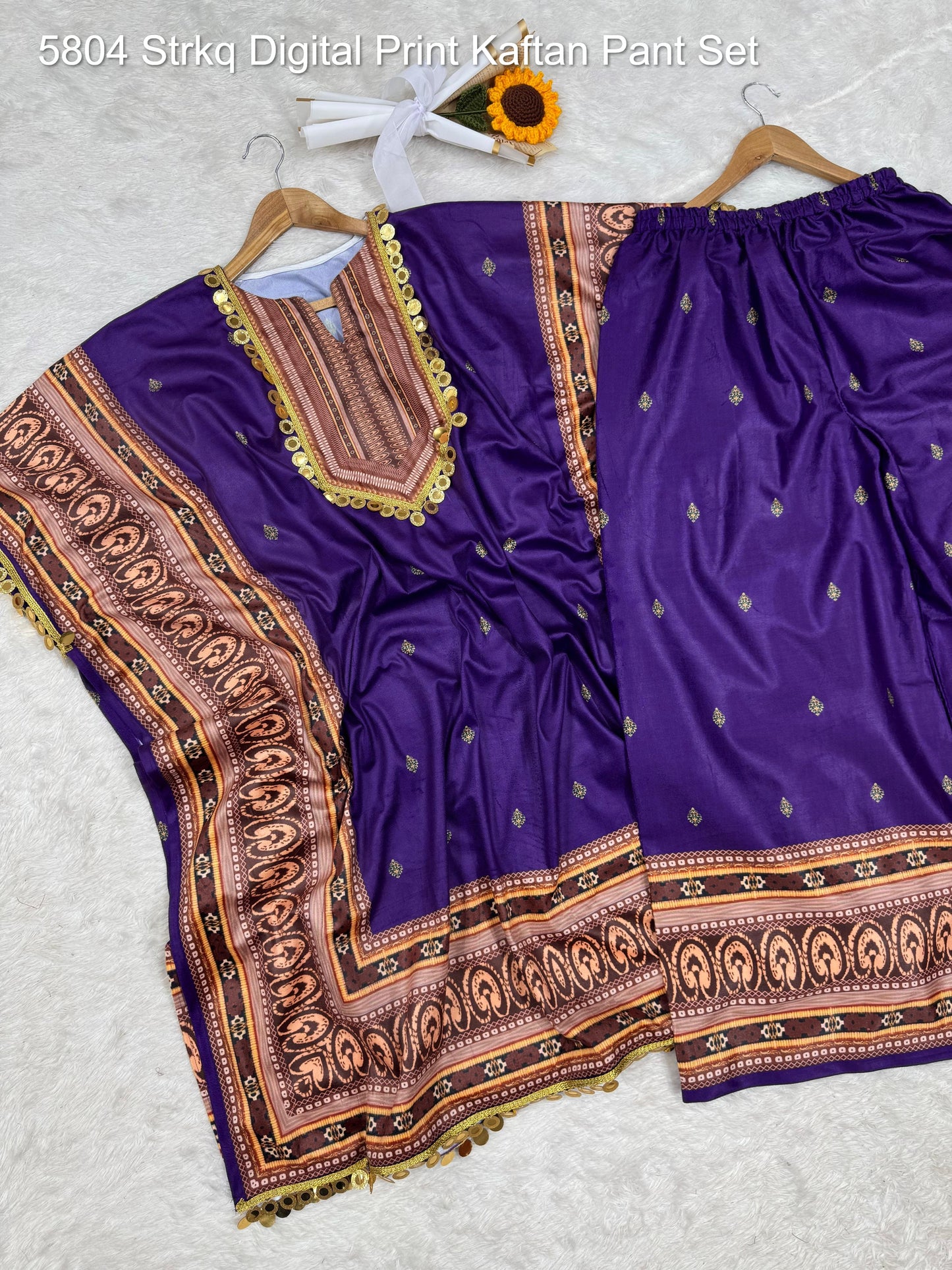 5804 Strkq Digital Print Kaftan Pant Set