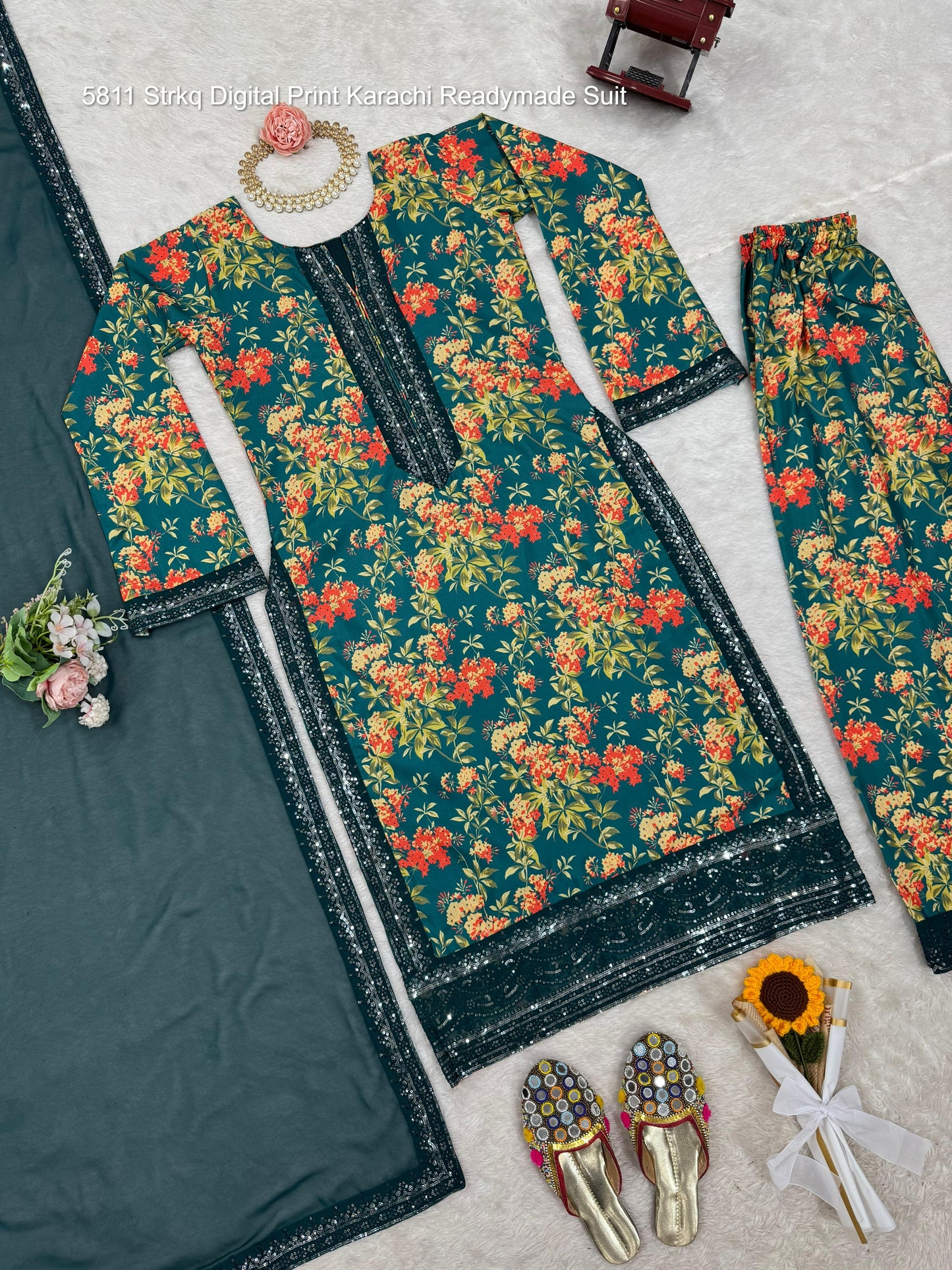 5811 Strkq Digital Print Karachi Readymade Suit