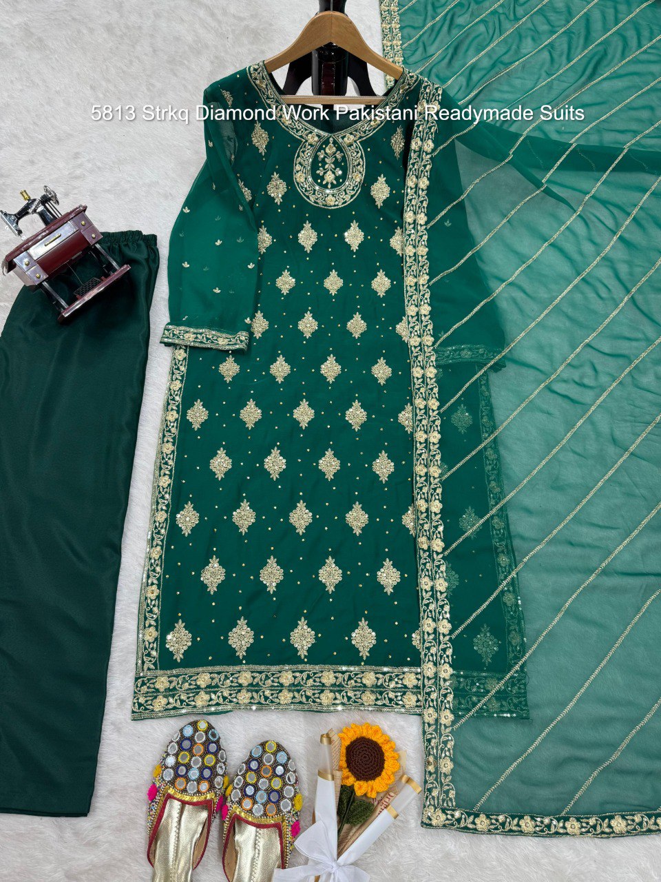 5813 Strkq Diamond Work Pakistani Readymade Suits