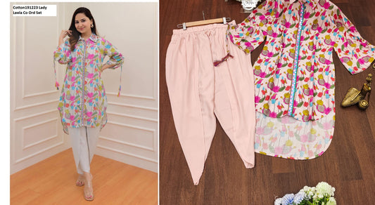 Cotton191223 Lady Leela Co Ord Set