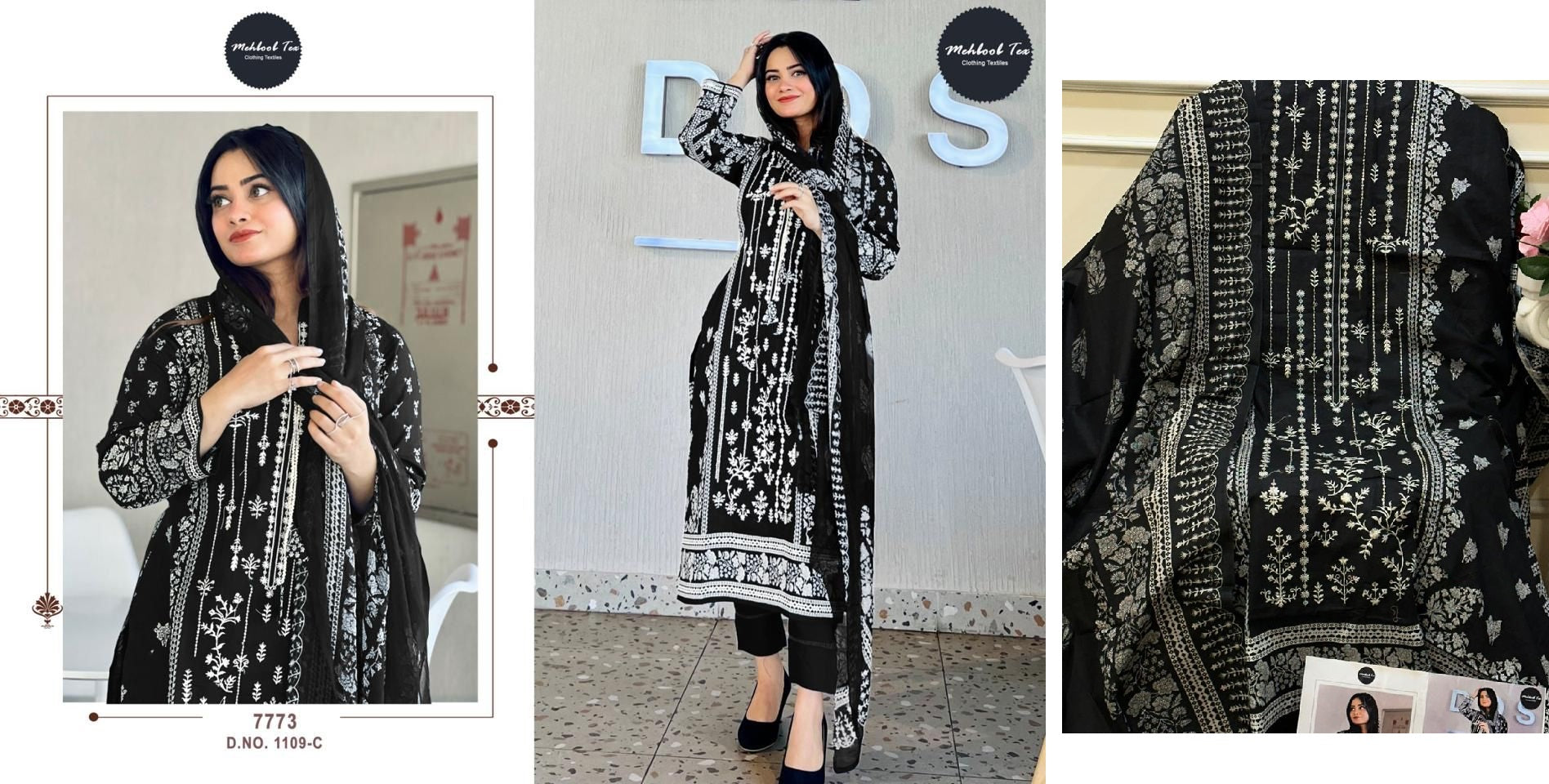 1109C Mehboob Tex Pakistani Salwar Suits