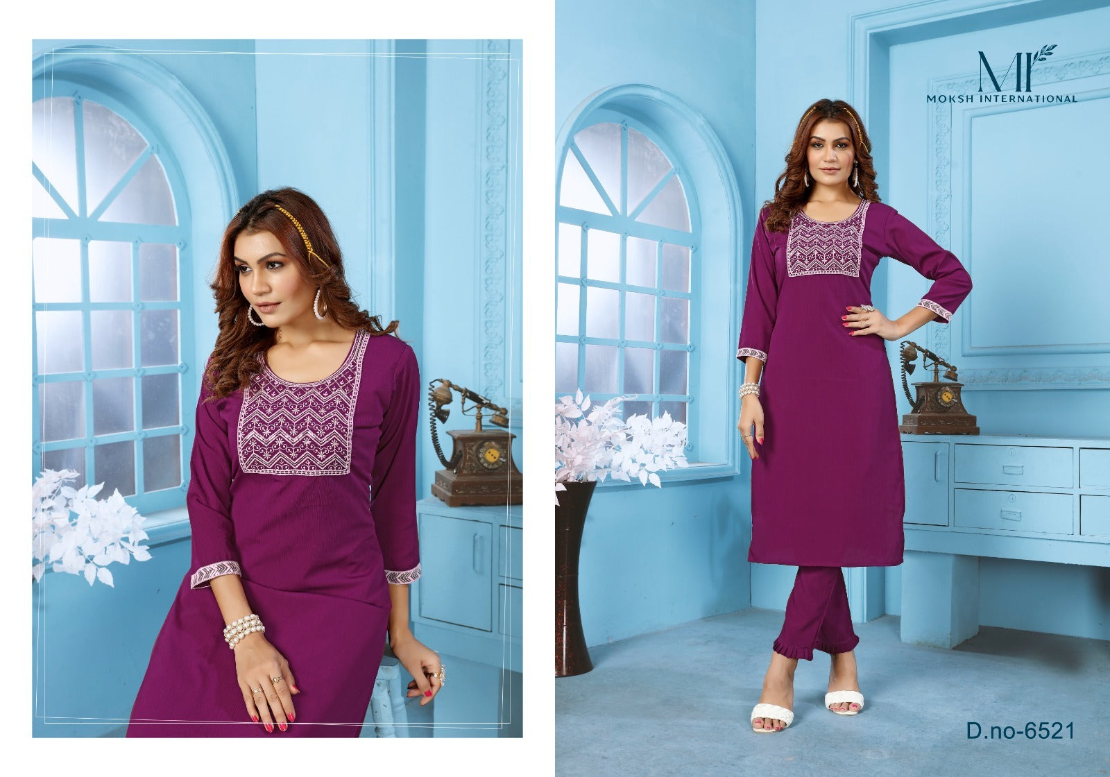 6521 Goldy Vol 2 Moksh Kurti Pant Set