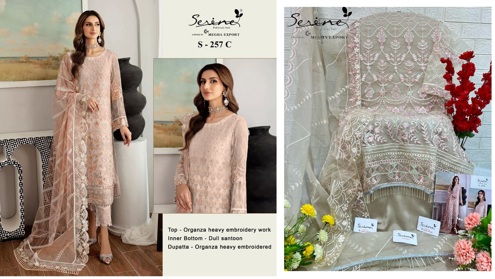 257C Serine Pakistani Salwar Suits
