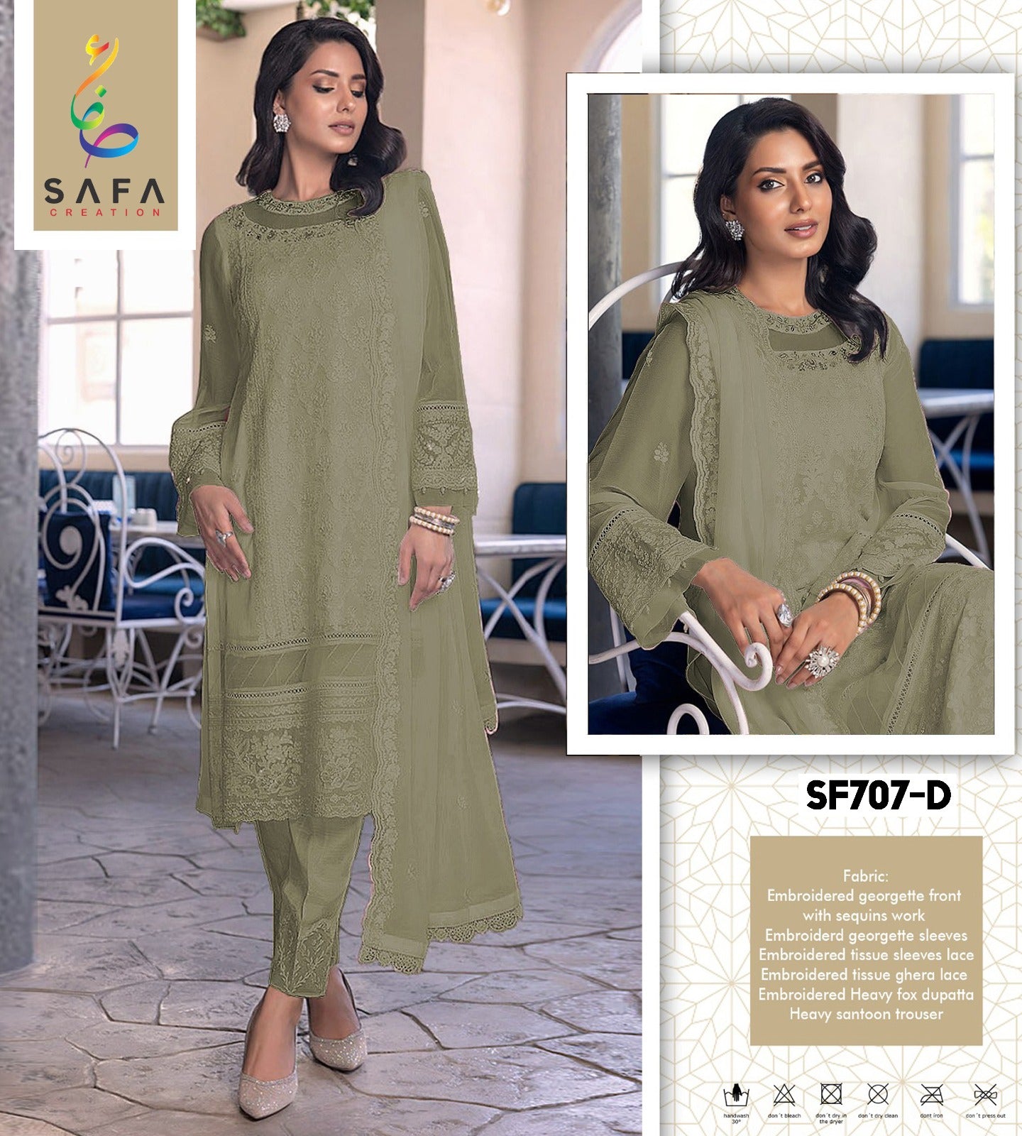 707D Colour Safa Creation Pakistani Salwar Suits