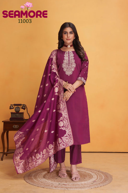 11003 Dulhan Seamore Readymade Suits