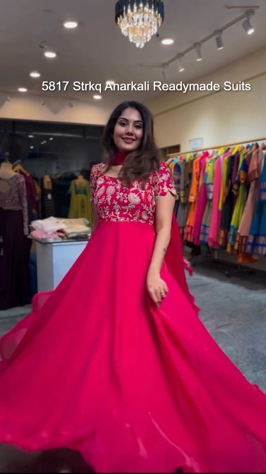 5817 Strkq Anarkali Readymade Suits