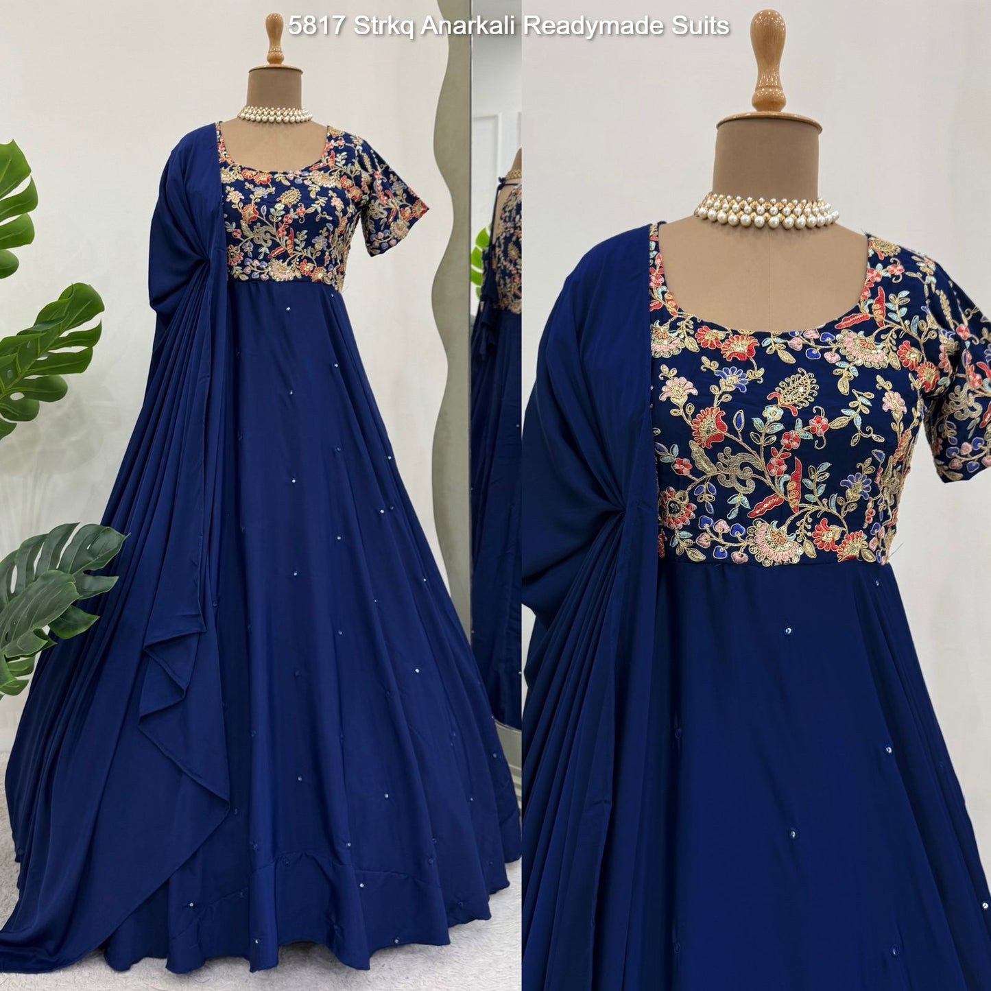 5817 Strkq Anarkali Readymade Suits