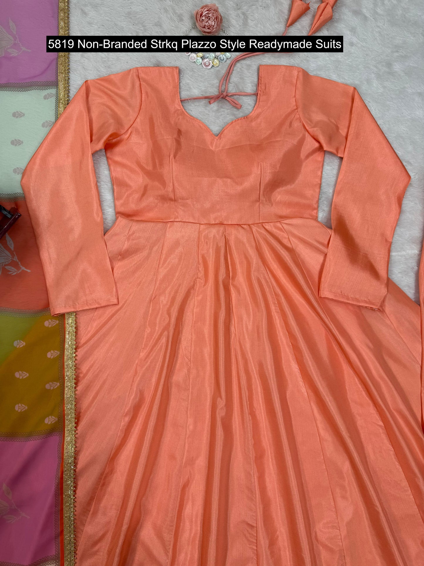 5819 Non-Branded Strkq Plazzo Style Readymade Suits