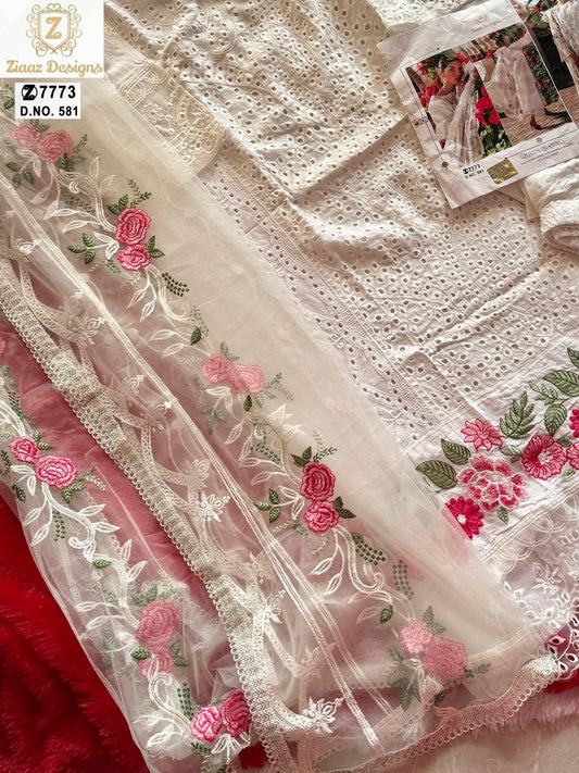 581 Ziaaz Designs Embrodered Pakistani Salwar Suits