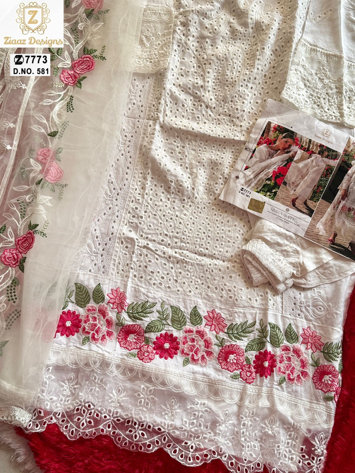 581 Ziaaz Designs Embrodered Pakistani Salwar Suits