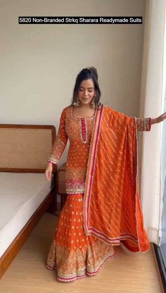 5820 Non-Branded Strkq Sharara Readymade Suits