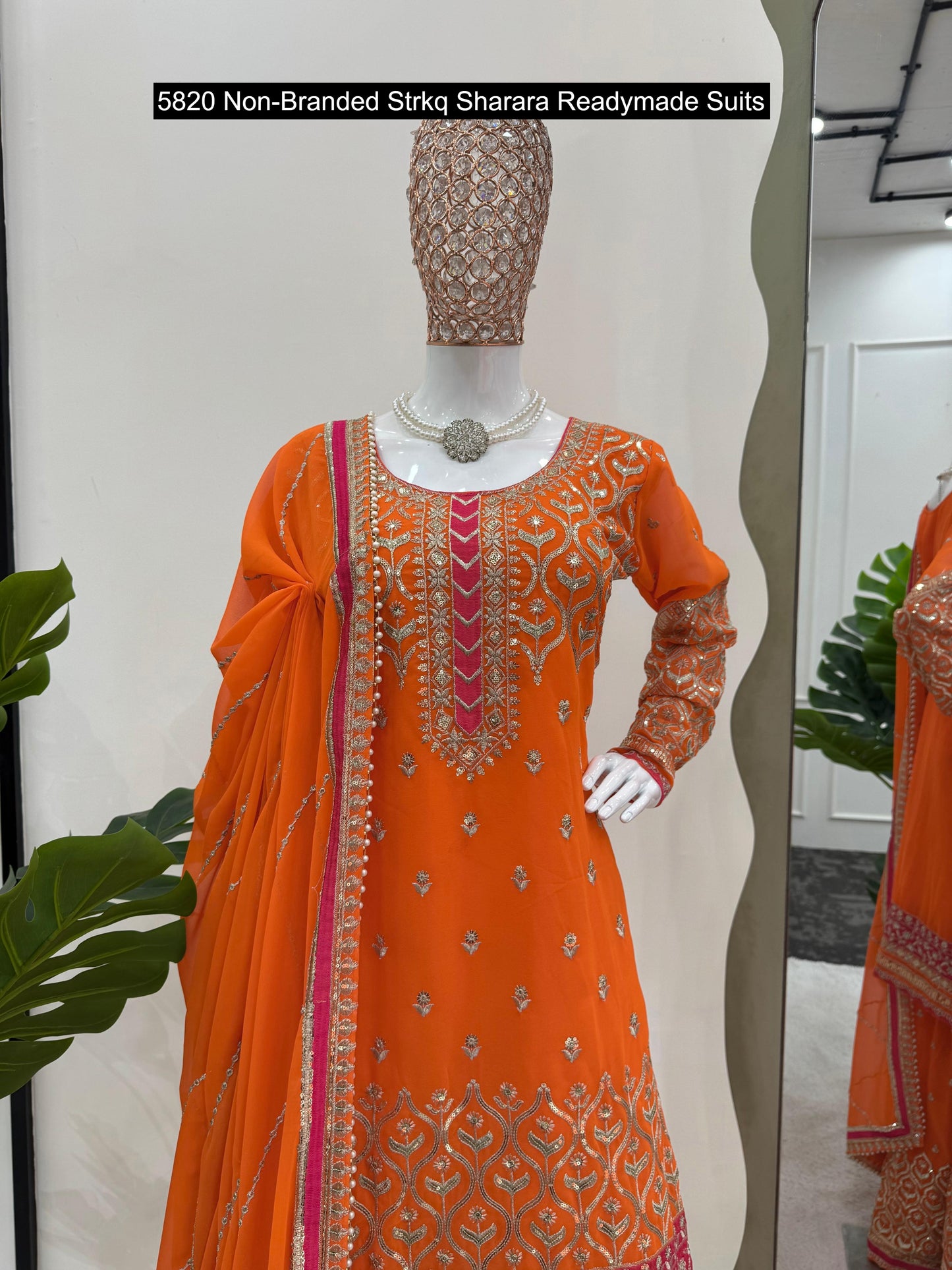 5820 Non-Branded Strkq Sharara Readymade Suits