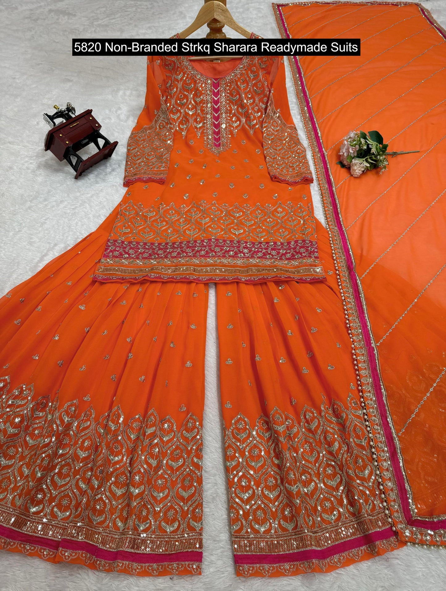 5820 Non-Branded Strkq Sharara Readymade Suits