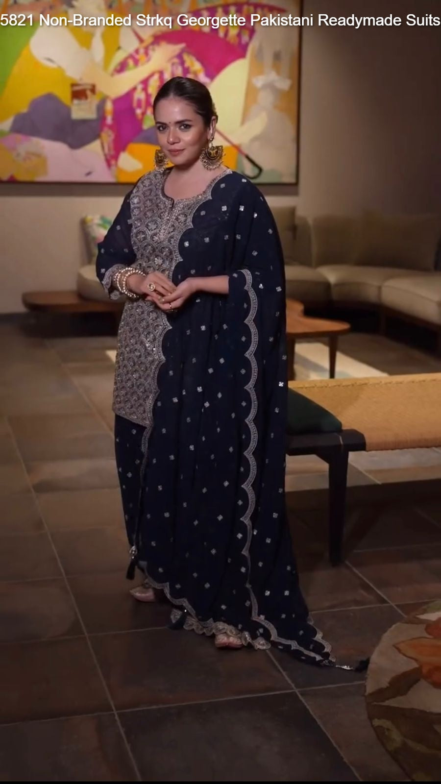5821 Non-Branded Strkq Georgette Pakistani Readymade Suits