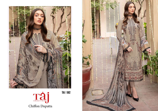 582 Taj Creations Embroidery Pakistani Salwar Suits