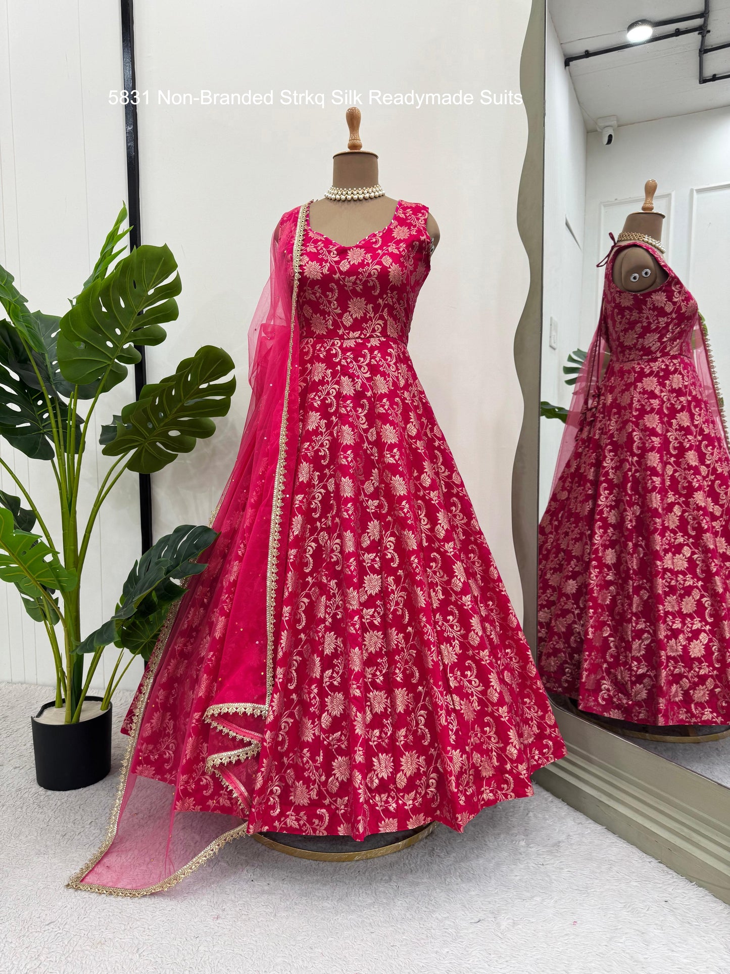 5831 Non-Branded Strkq Silk Readymade Suits