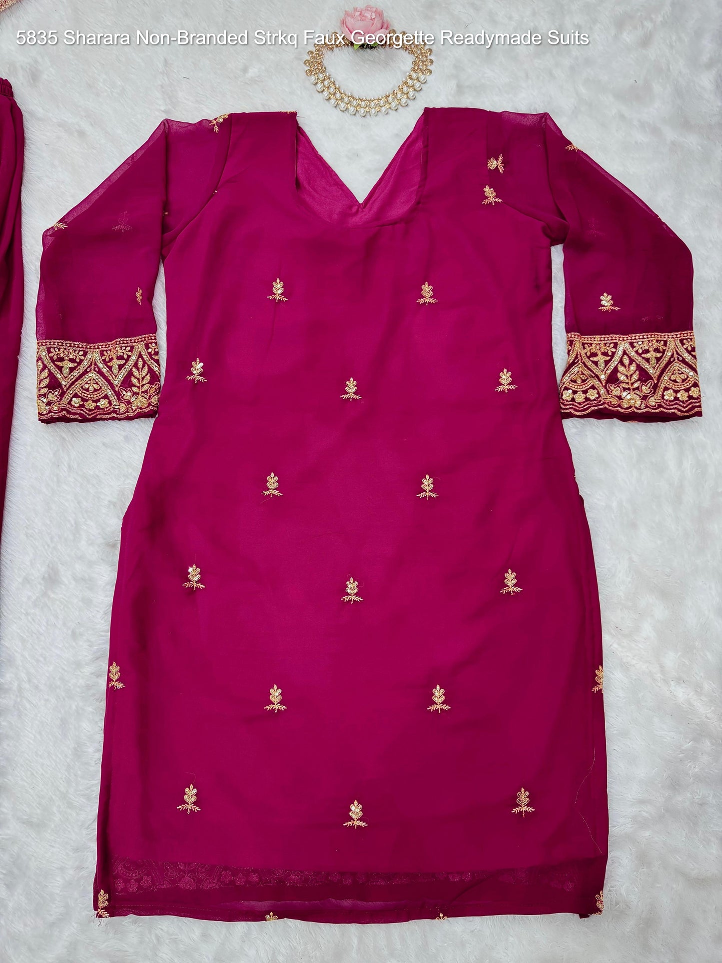 5835 Sharara Non-Branded Strkq Faux Georgette Readymade Suits