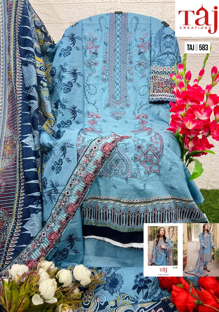 583 Taj Creations Embroidery Pakistani Salwar Suits