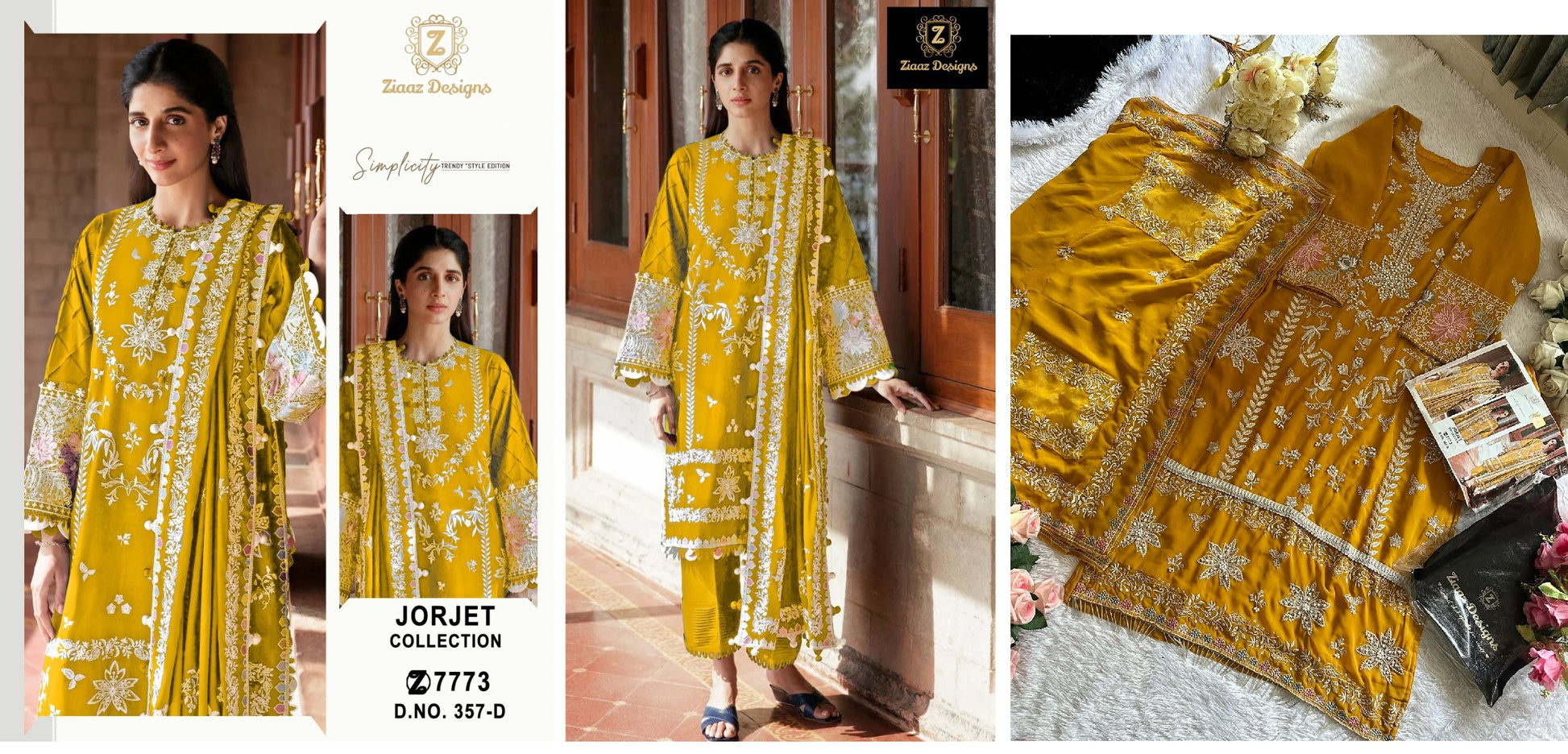 357D Ziaaz Designs Pakistani Salwar Suits