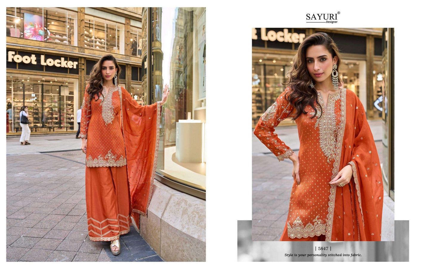 5847 Swati Sayuri Jacquard Silk Readymade Suits