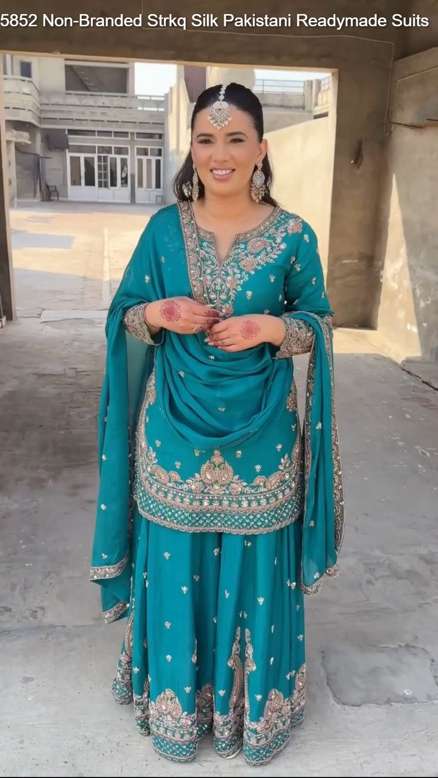 5852 Non-Branded Strkq Silk Pakistani Readymade Suits