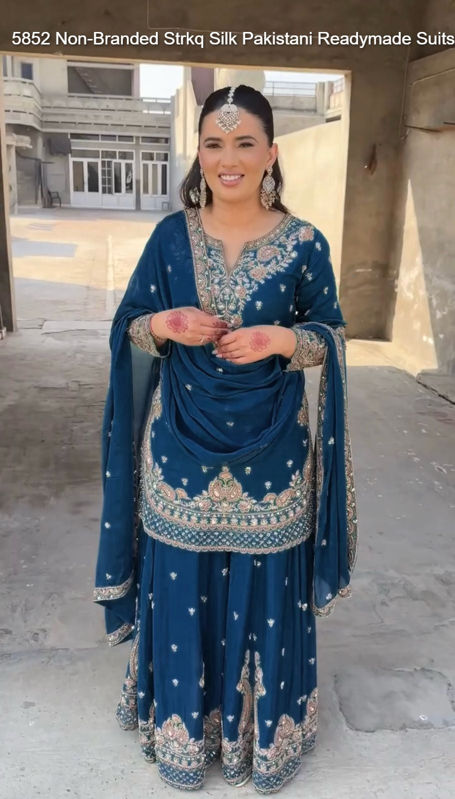 5852 Non-Branded Strkq Silk Pakistani Readymade Suits