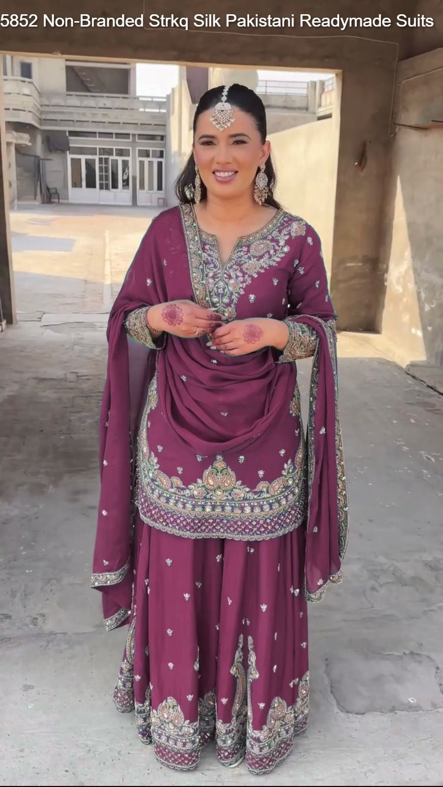 5852 Non-Branded Strkq Silk Pakistani Readymade Suits