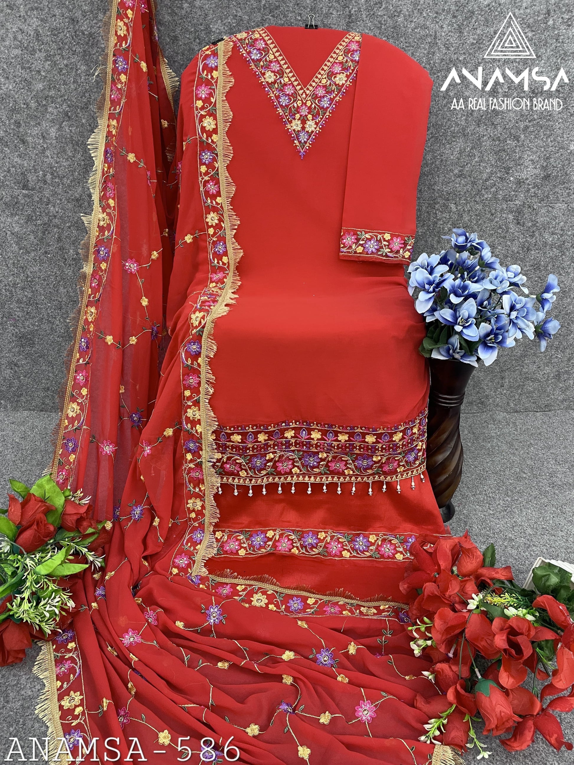 586 Anamsa Sequence Work Pakistani Salwar Suits